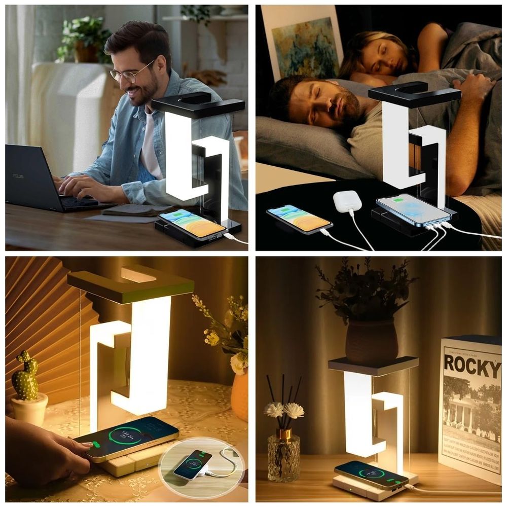 Lámpara Magnética LED Inalámbrica 3 en 1 Negra