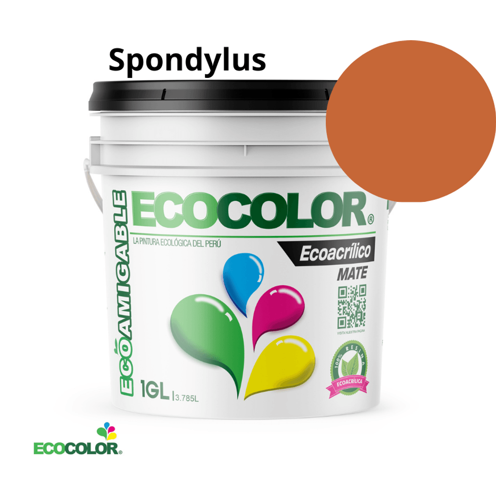 Pintura Ecológica ECOACRILICO MATE 1 Galón Spondylus