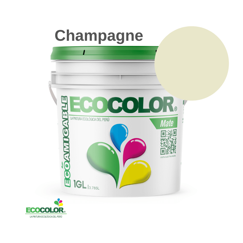 Pintura Ecológica MATE 1 Galón Champagne