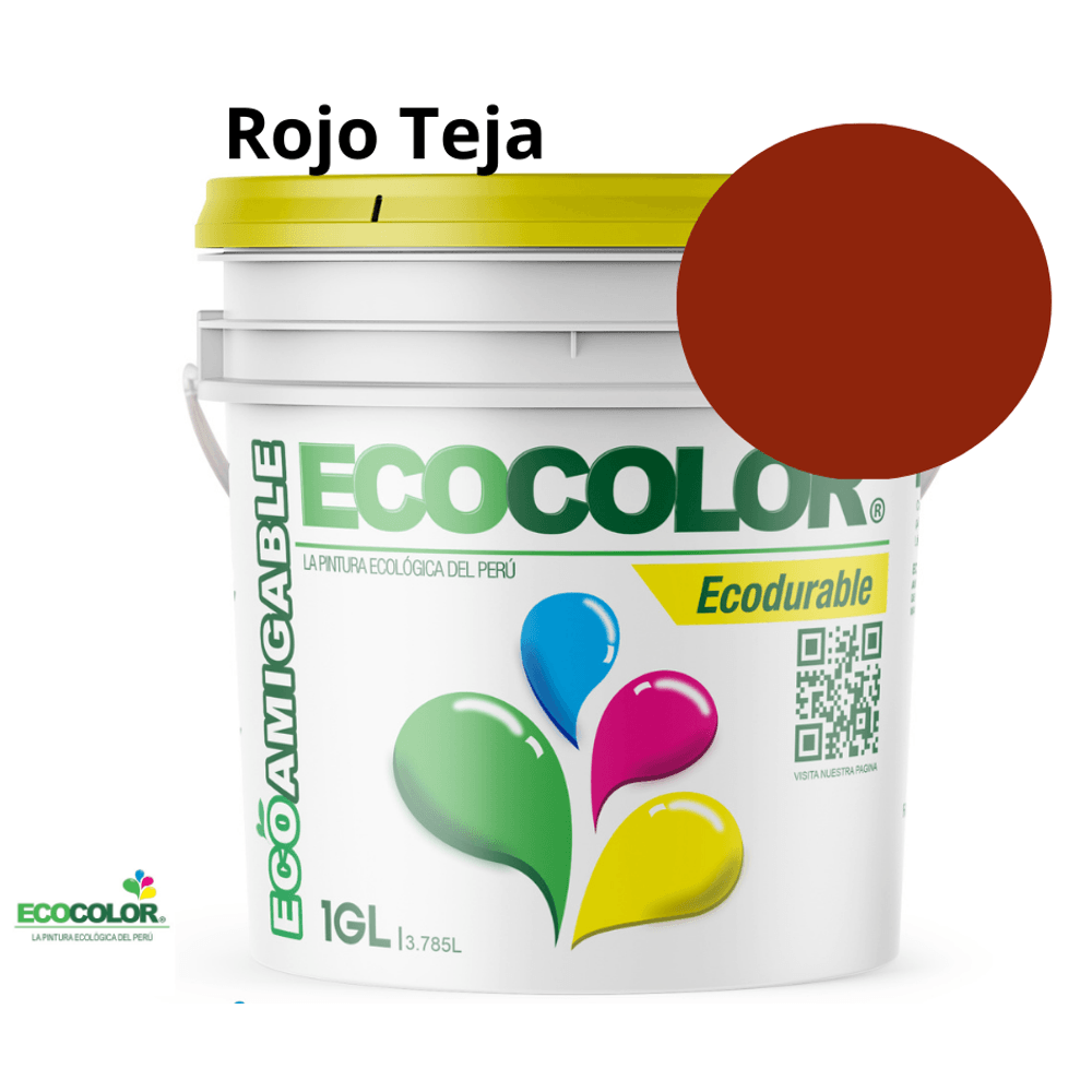 Pintura Ecológica ECODURABLE 1 Galón Rojo Teja