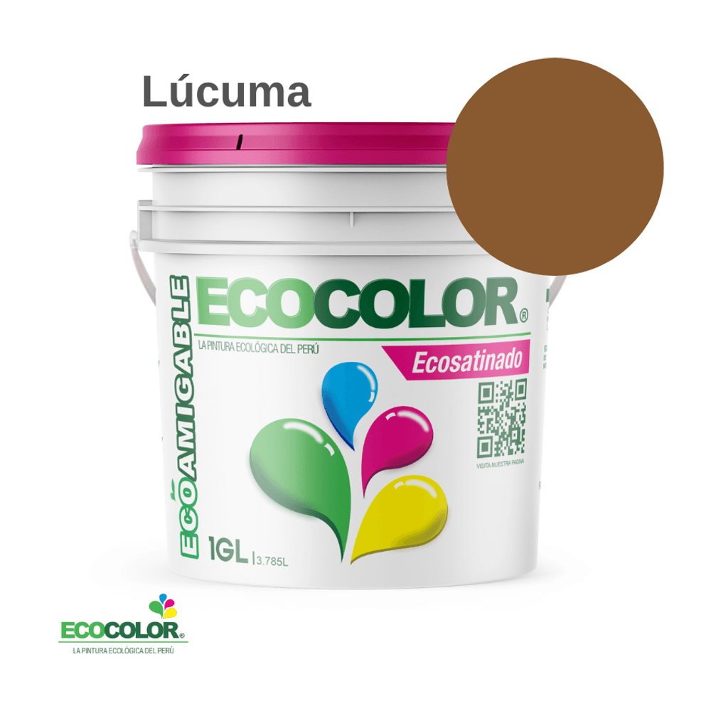 Pintura Ecológica ECOSATINADO 1 Galón Lúcuma