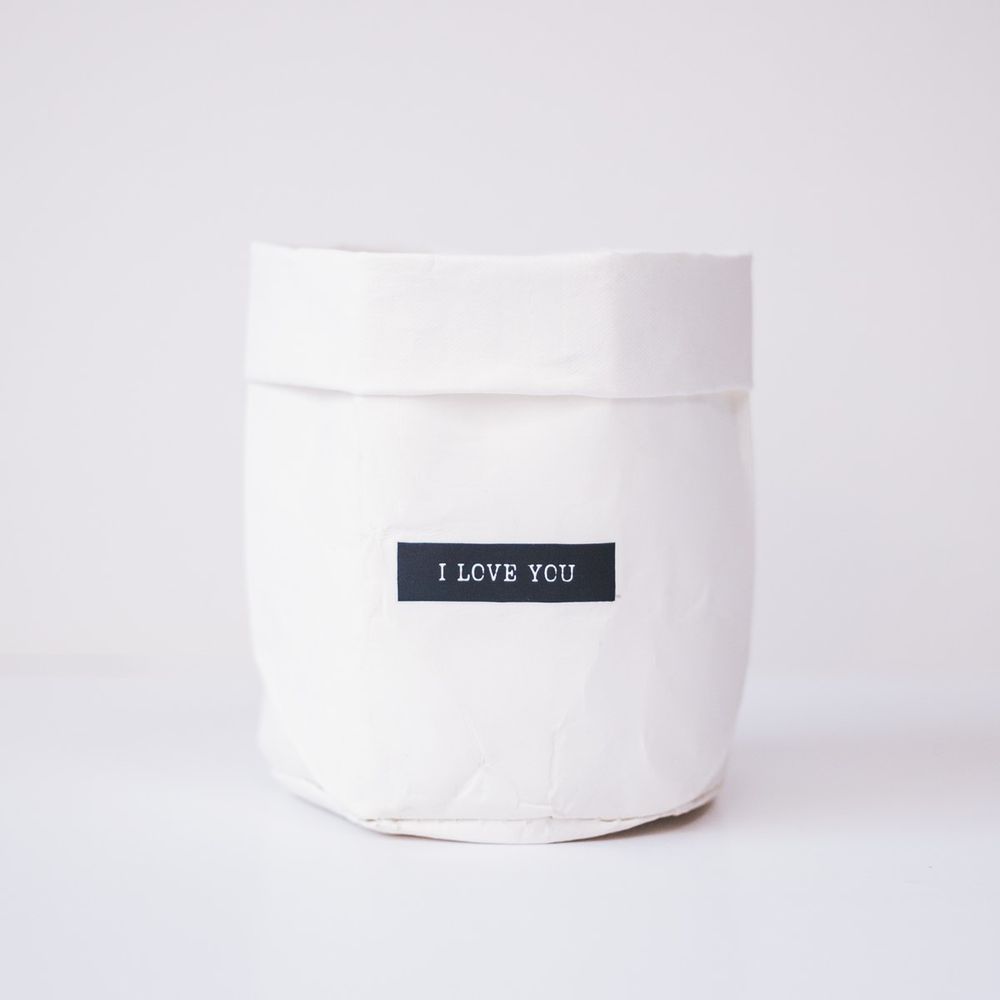 Bolsa Ecológica Lavable Love para Plantas 12 x 21 cm.