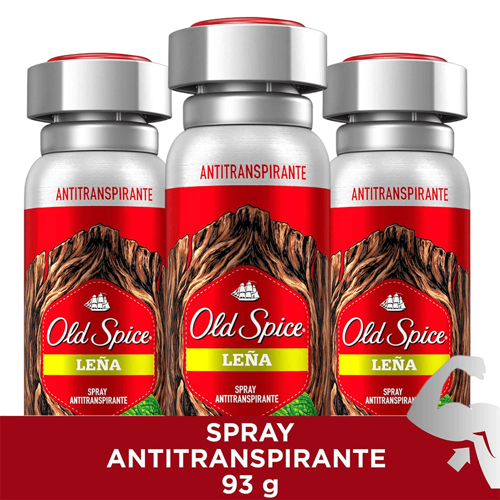 Pack x3 Spray Old Spice Antitranspirante Leña 150ml