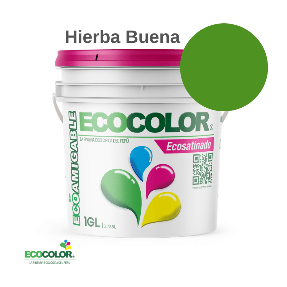 Pintura Ecológica ECOSATINADO 1 Galón Hierba Buena