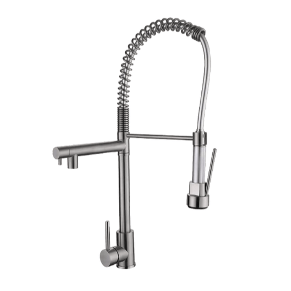 Mezcladora para cocina con resorte plateado LC MC304-333