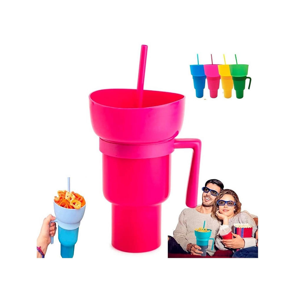 Vaso 2 en 1 para Snacks