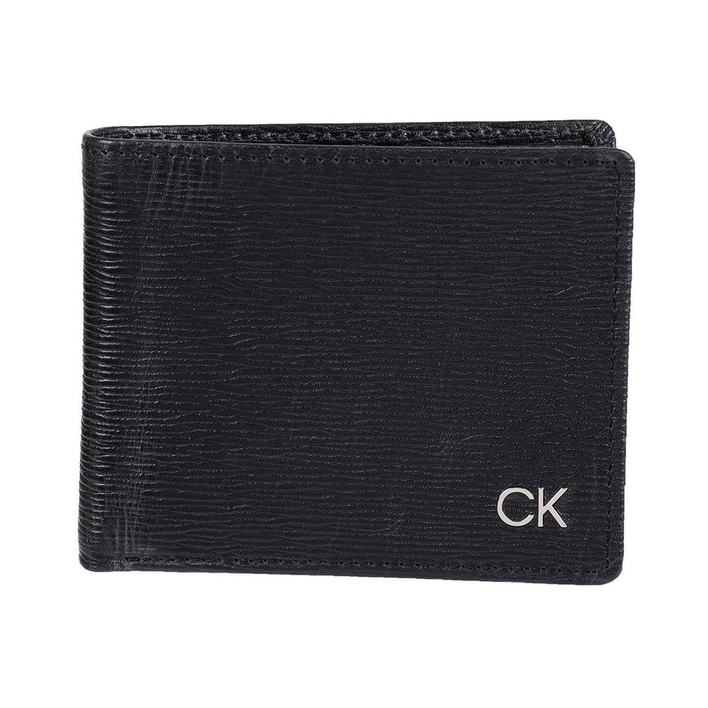 Calvin Klein billetera RFID de cuero para hombre Negro