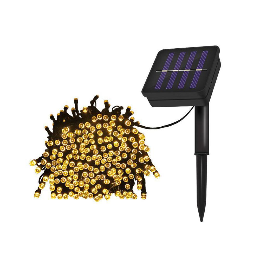 Tira De 200 Luces Led Navideñas Multicolor Panel Solar 20 metros