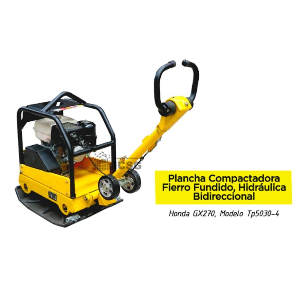 Plancha Compactadora Gasolinero 165 kg Con Motor Honda GX270 Mod: Tp5030-4