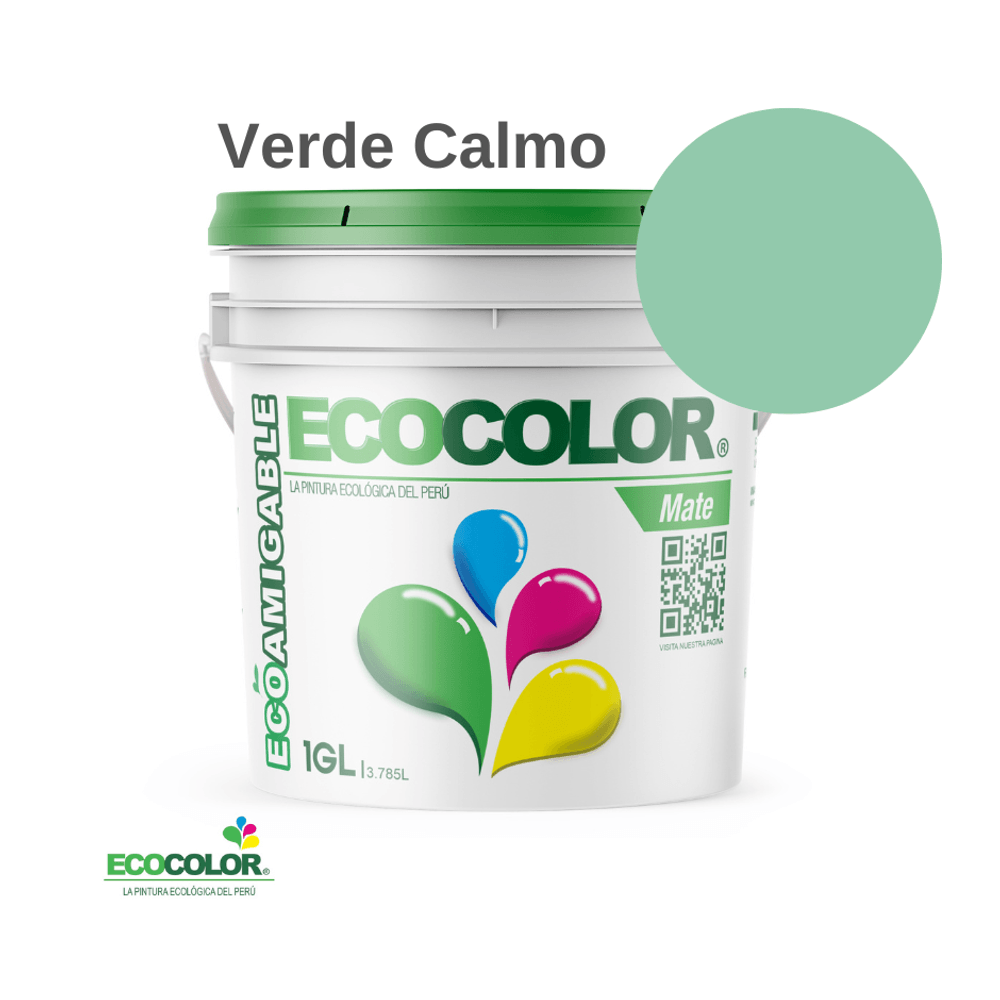 Pintura Ecológica MATE 1 Galón Verde Calmo
