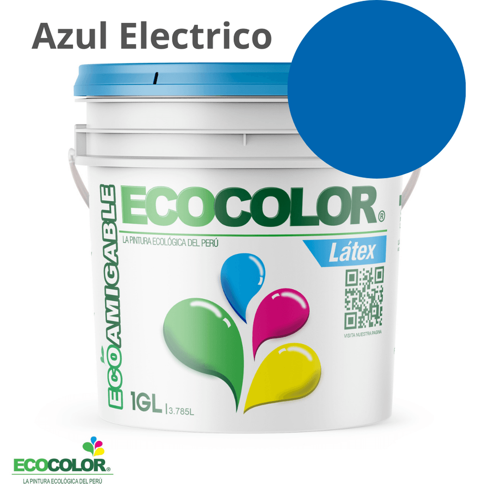 Pintura Ecológica LATEX 1 Galón Azul Eléctrico
