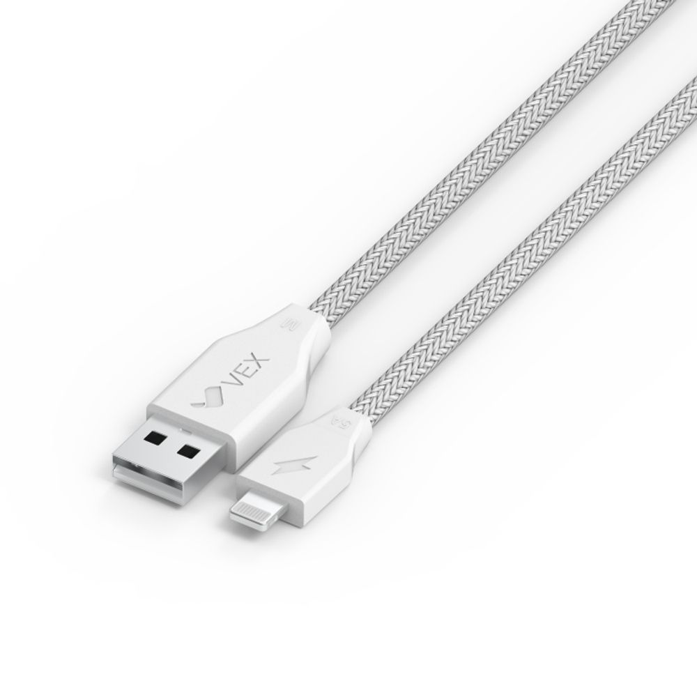 Cable VEX 5A Entrada Lightning Blanco de 1 Metro - Oechsle