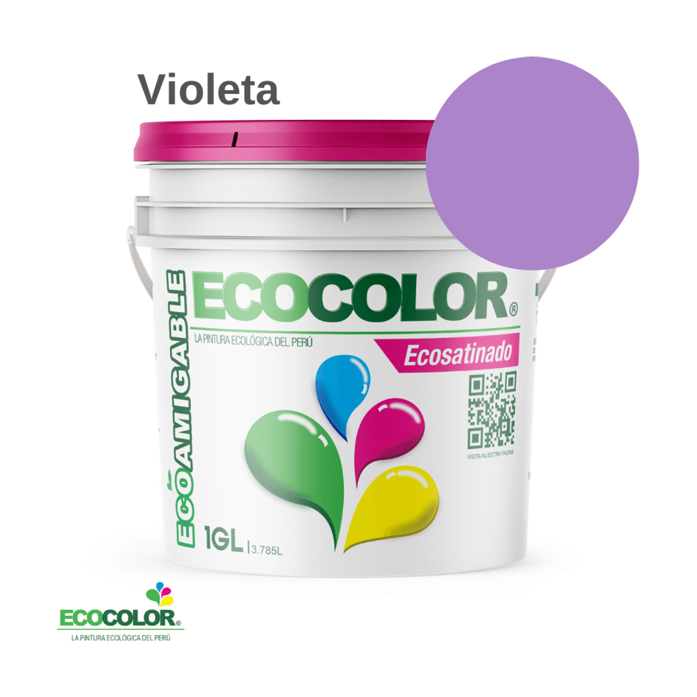 Pintura Ecológica ECOSATINADO 1 Galón Violeta