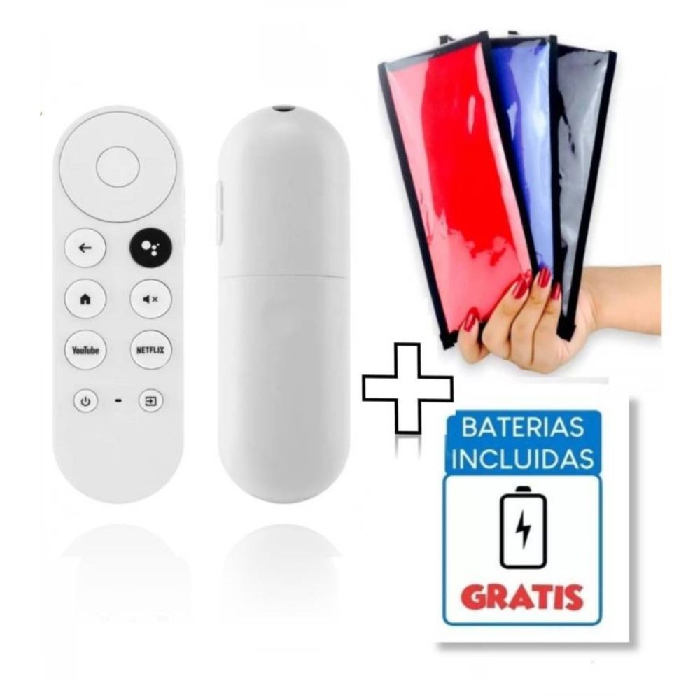 Control Remoto para Google Tv Chromecast 4K Snow Funda