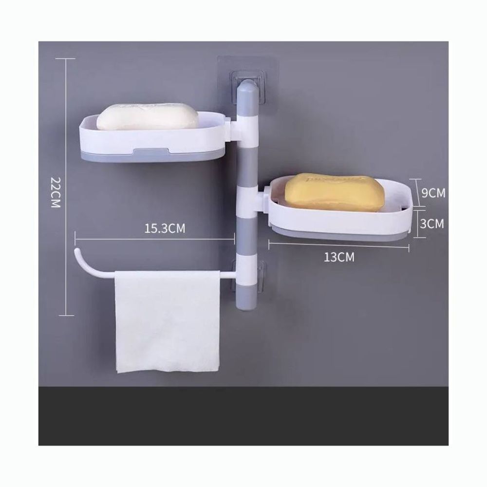 Jabonera Giratorio 2 Niveles con Toallero