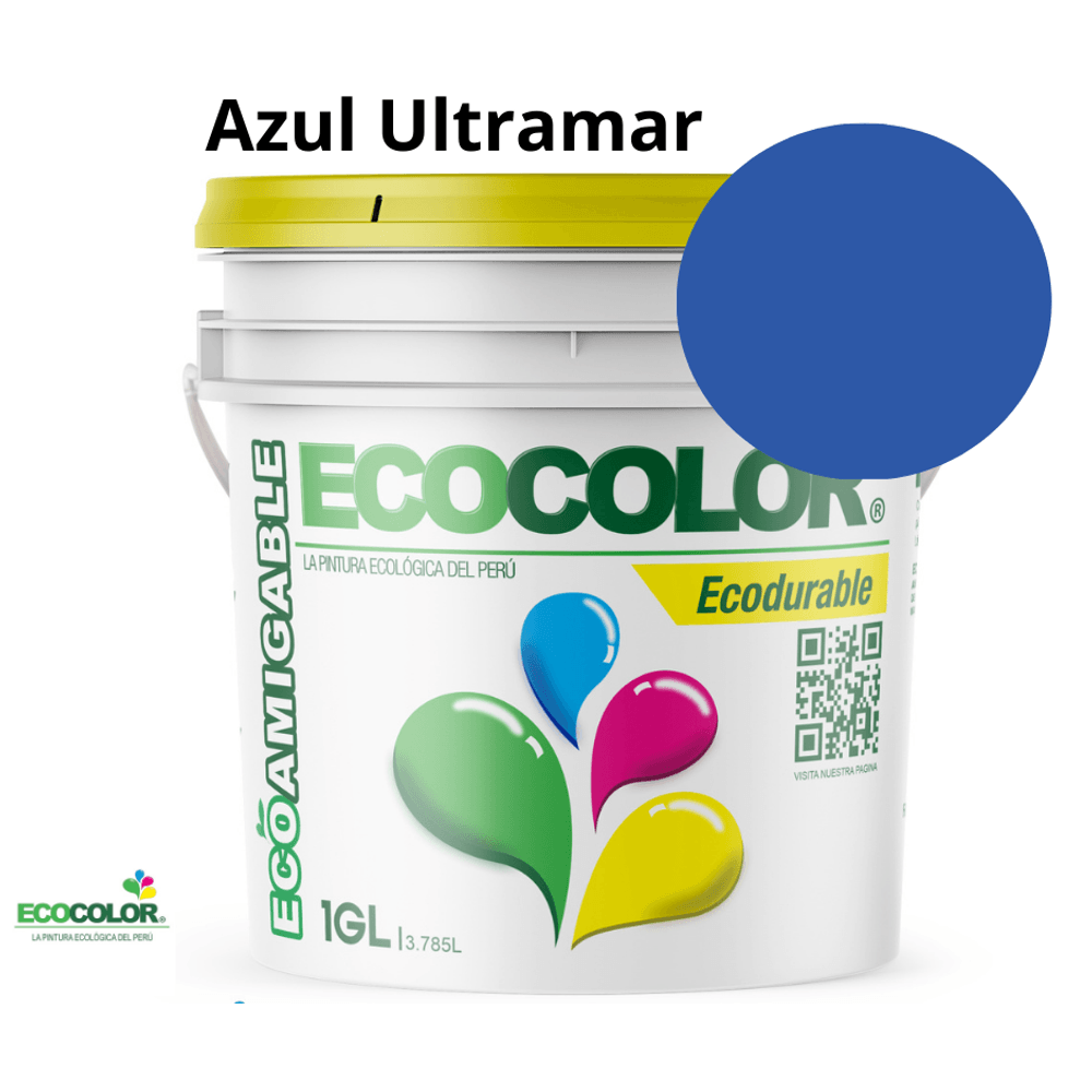 Pintura Ecológica ECODURABLE 1 Galón Azul Ultramar