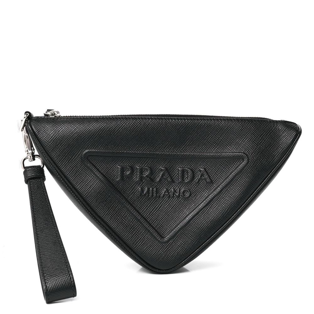 Cartera de Mano Prada de Cuero Granulado