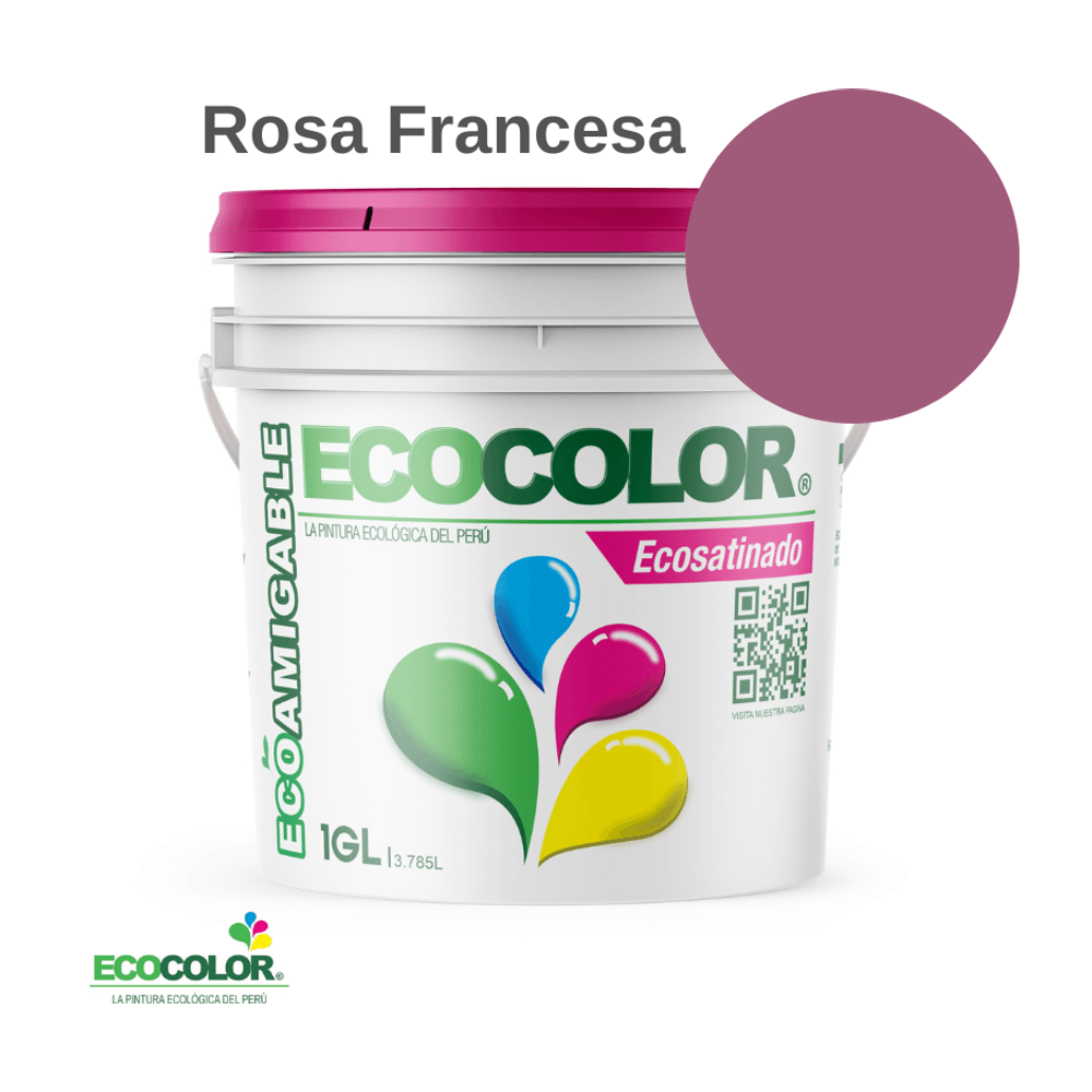 Pintura Ecológica ECOSATINADO 1 Galón Rosa Francesa