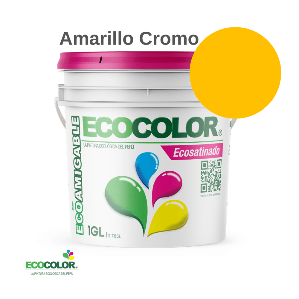 Pintura Ecológica ECOSATINADO 1 Galón Amarillo Cromo