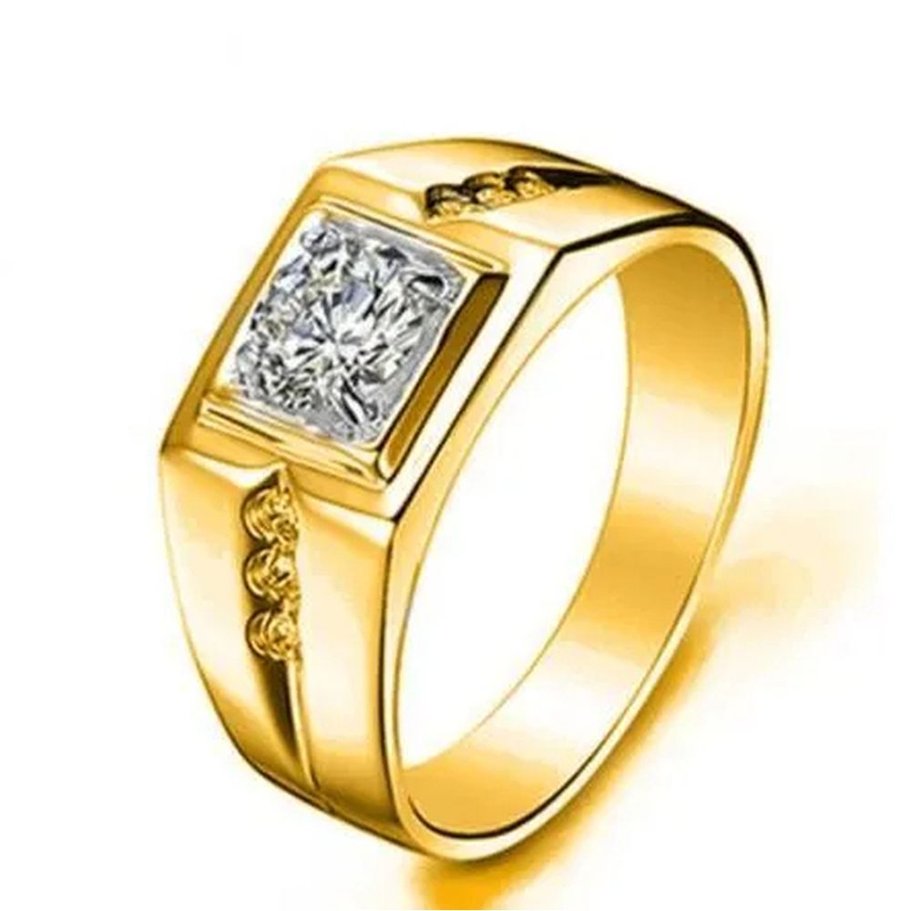 Anillo Zircón Hombre Aro Accesorios Joya Fiesta Novio Compromiso Genieka Elegant Gentleman Talla 11