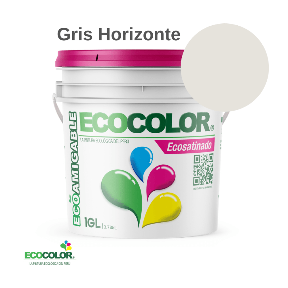Pintura Ecológica ECOSATINADO 1 Galón Gris Horizonte