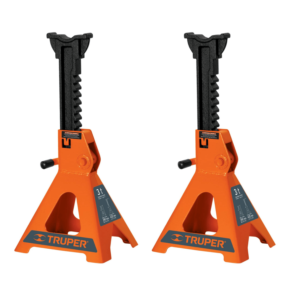Caballete de 3 Toneladas 2 Piezas Torre para Auto Truper 14843