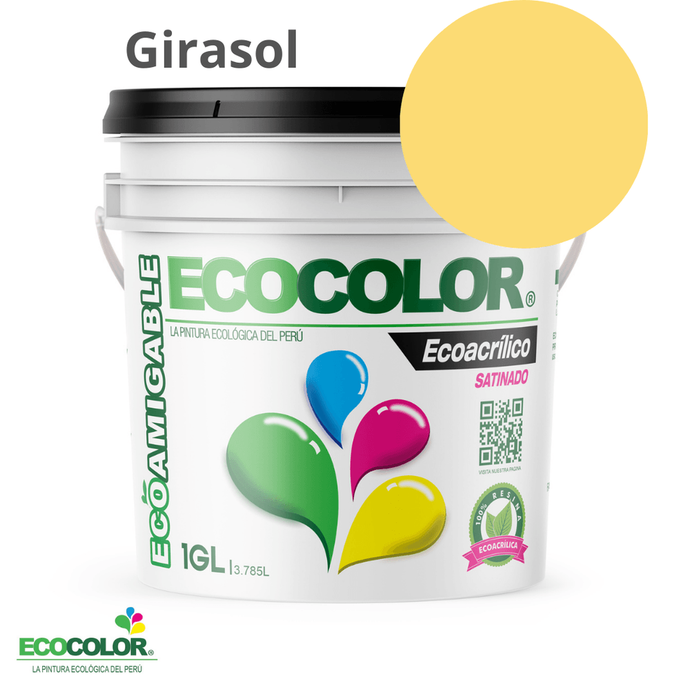 Pintura Ecológica ECOACRILICO SATINADO 1 Galón Girasol