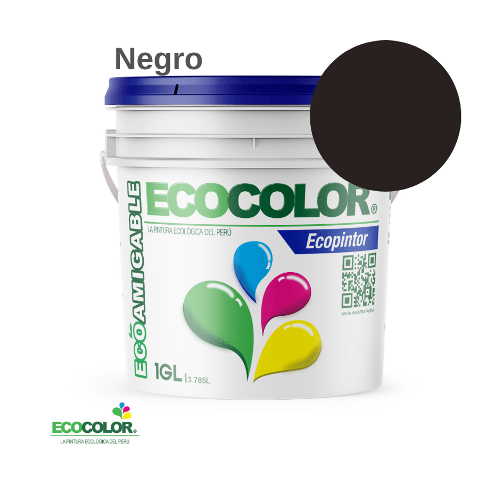Pintura Ecológica ECOPINTOR 1 Galón Negro