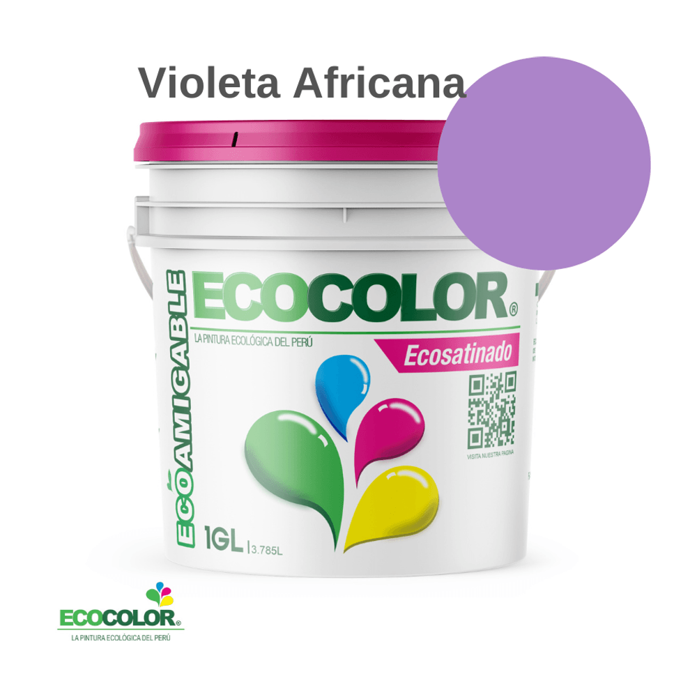 Pintura Ecológica ECOSATINADO 1 Galón Violeta Africana