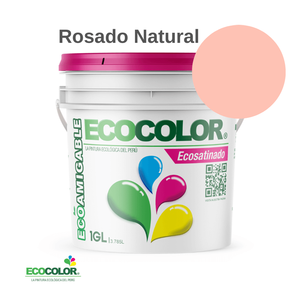 Pintura Ecológica ECOSATINADO 1 Galón Rosado Natural
