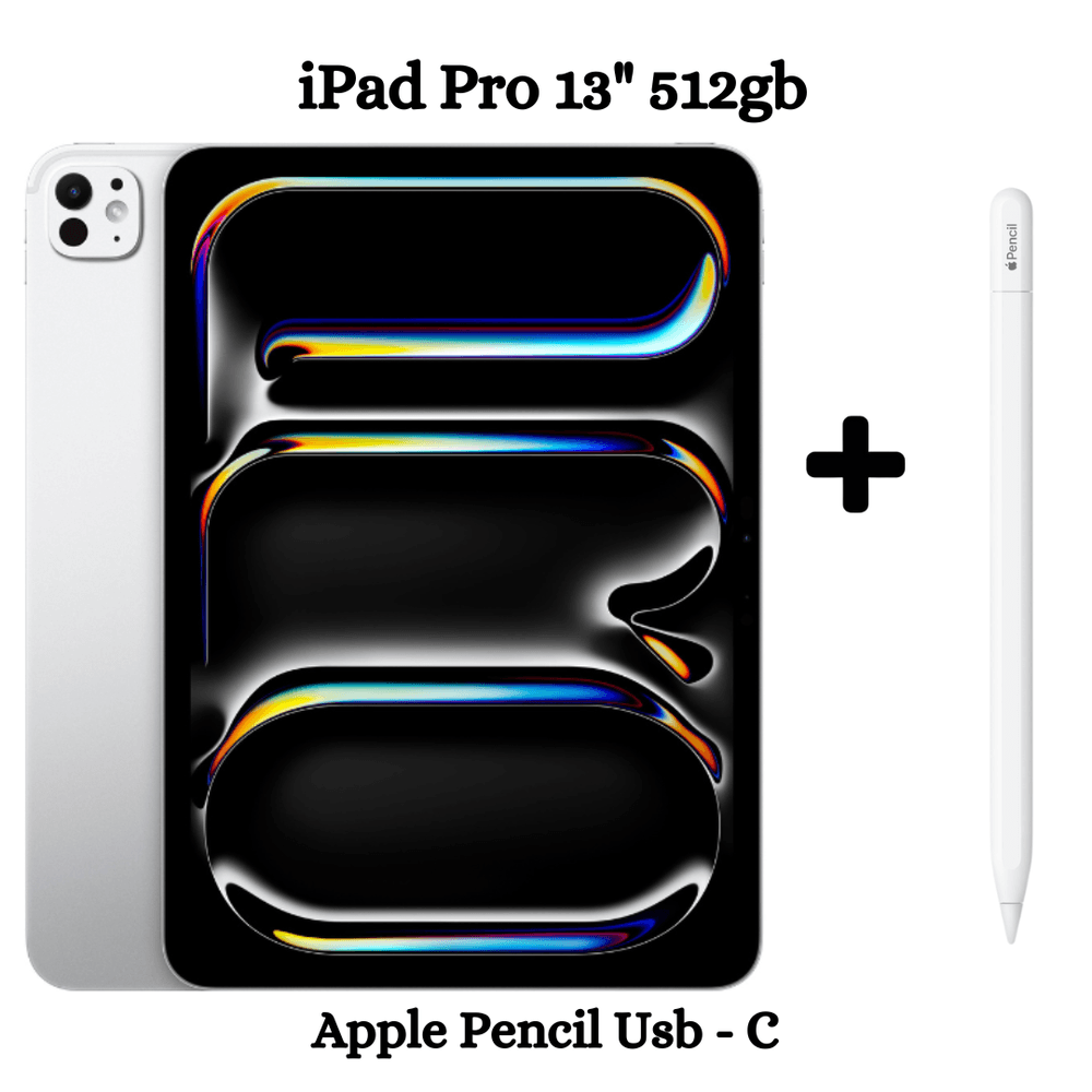 Apple iPad Pro 13" Chip M4 Wifi 2024 512GB - Silver + Apple Pencil USB-C