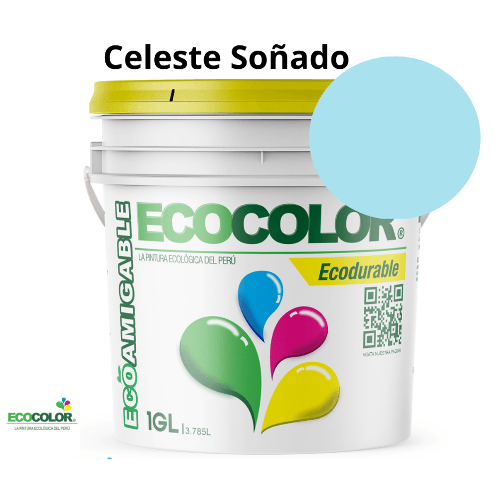 Pintura Ecológica ECODURABLE 1 Galón Celeste Soñado