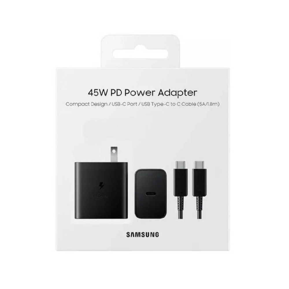 Cargador Samsung 45W con Cable Tipo C a C  - A55 A35 S22 S23 S24 Ultra