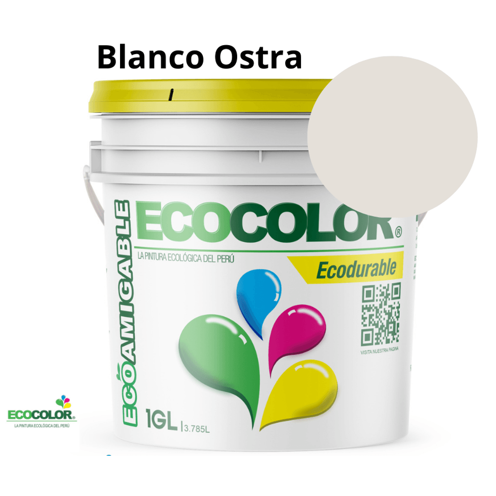 Pintura Ecológica ECODURABLE 1 Galón Blanco Ostra
