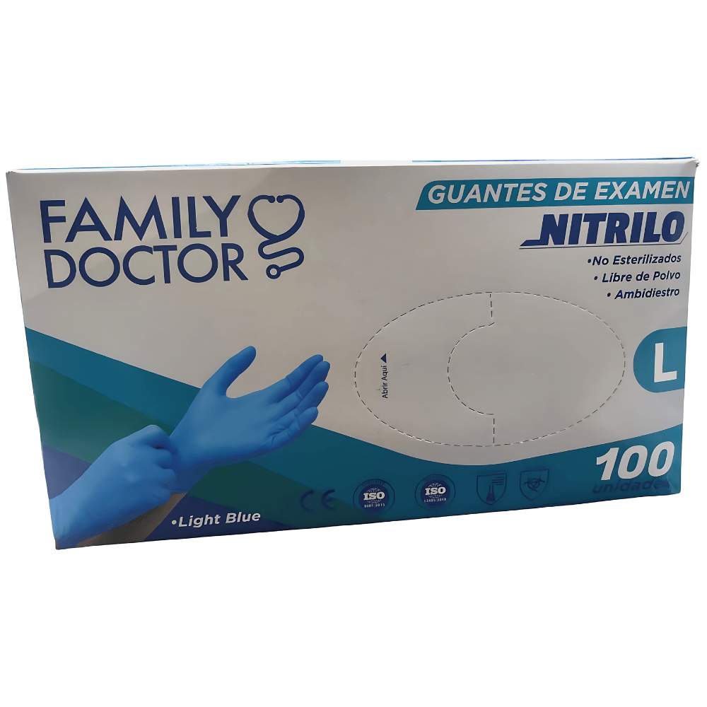 Guantes de Nitrilo Talla L 100 unidades