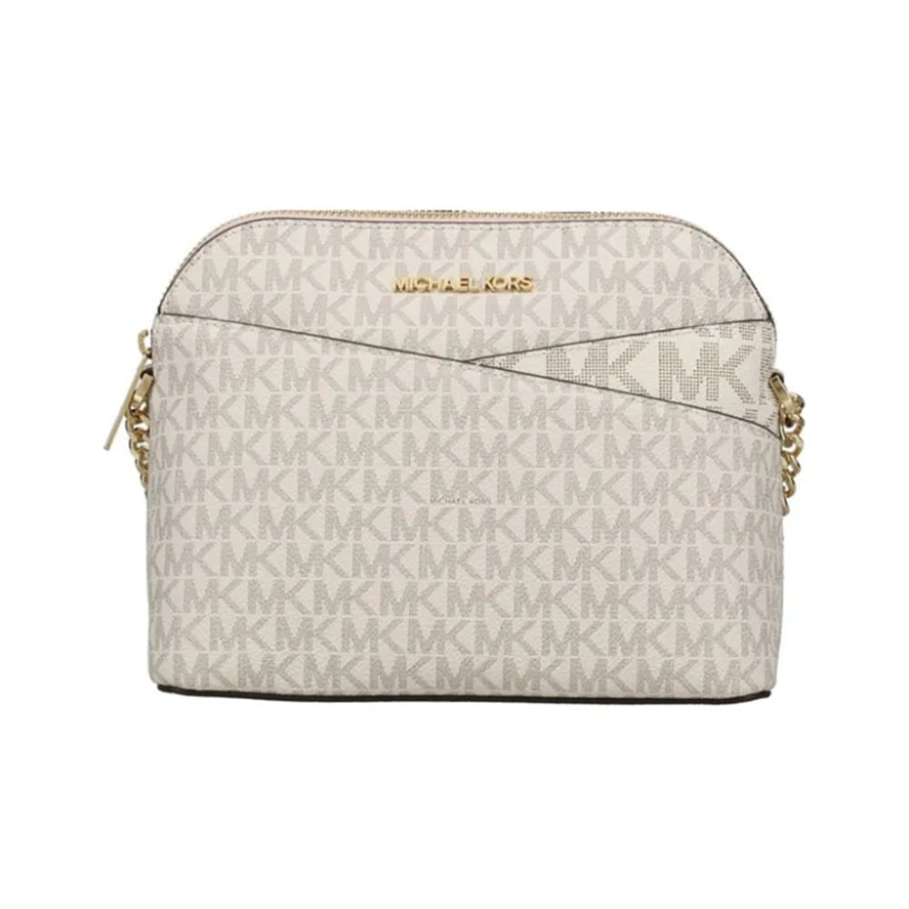 Michael Kors Jet Set Bolso bandolera mediano de cuero OroPalido