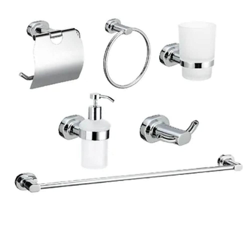 Kit de Baño 6 Piezas Acero Cromado 10900