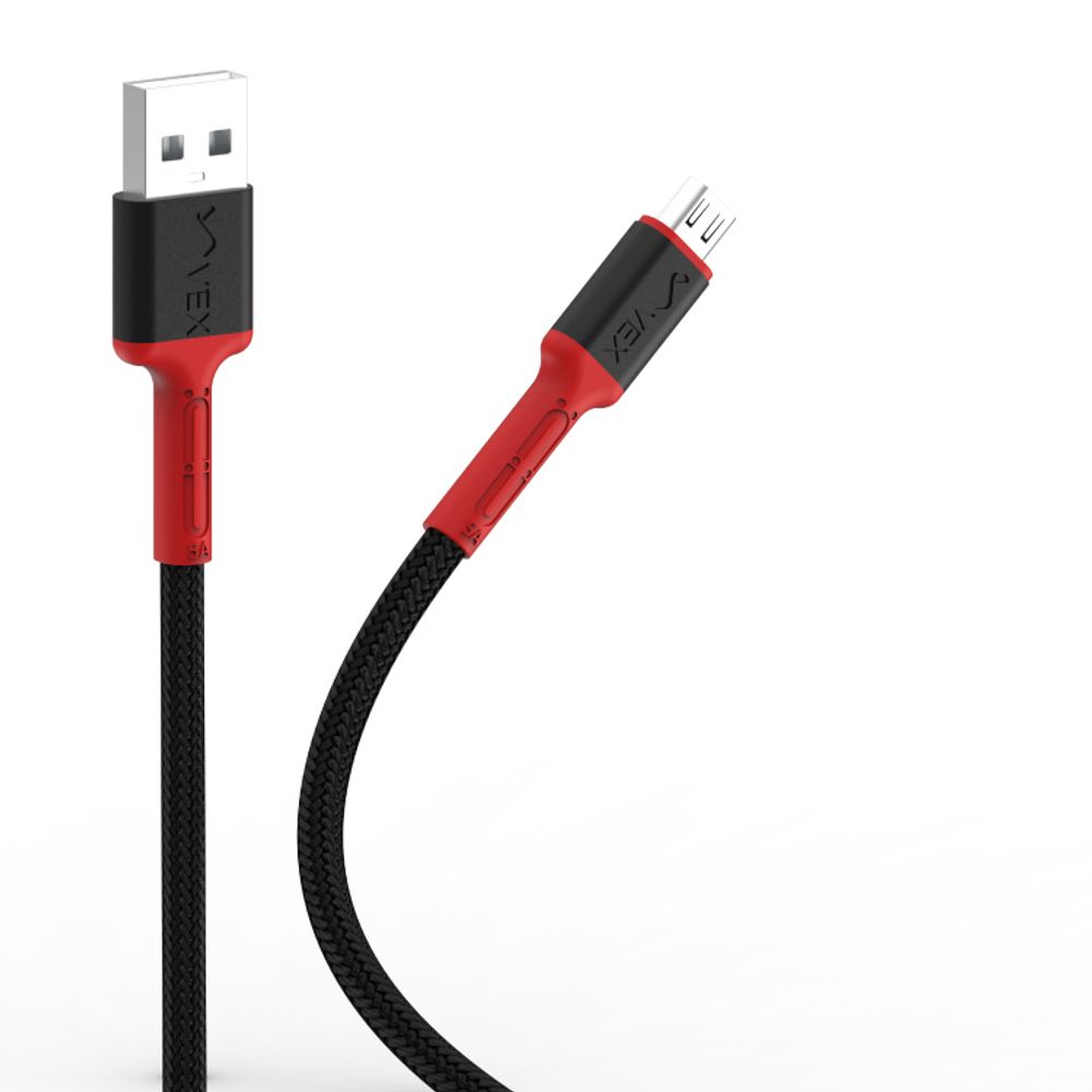 Cable VEX 5A Reforzado Entrada Micro Negro de 1 Metro - Oechsle