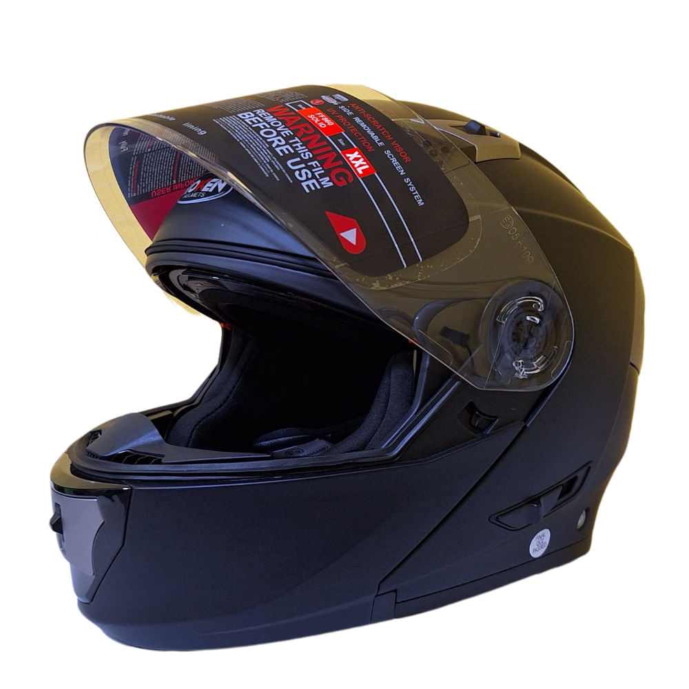 Casco Hoken FF866 Modular Doble Visor talla XXL Negro Mate