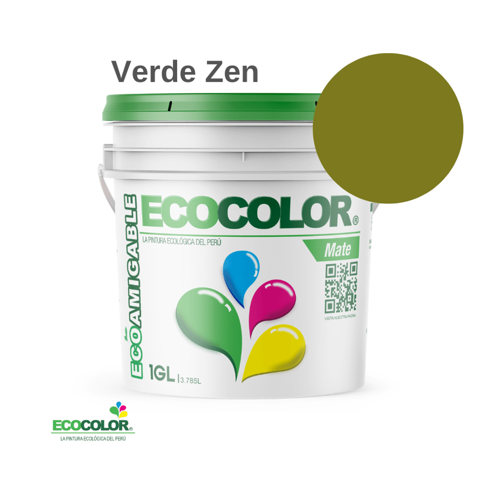 Pintura Ecológica MATE 1 Galón Verde Zen