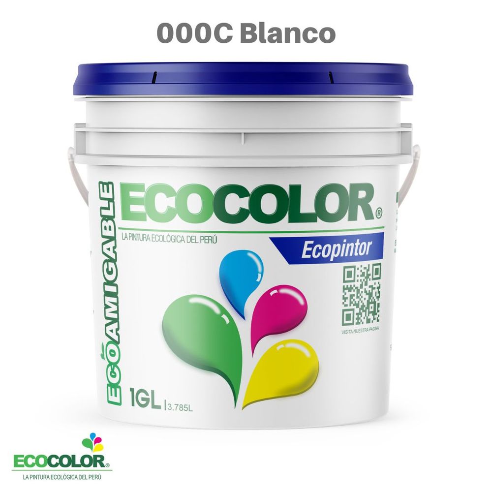 Pintura Ecológica ECOPINTOR 1 Galón Blanco