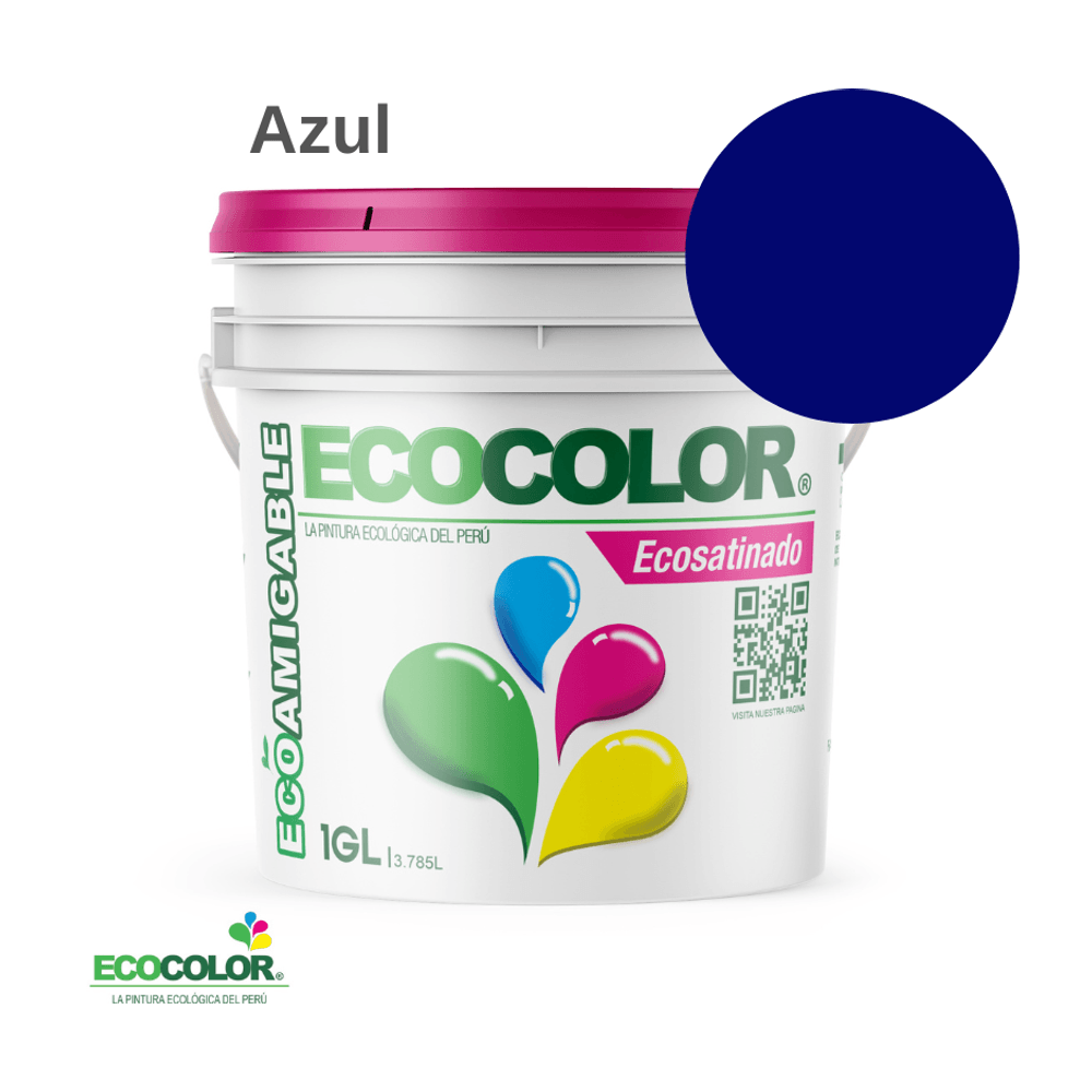 Pintura Ecológica ECOSATINADO 1 Galón Azul