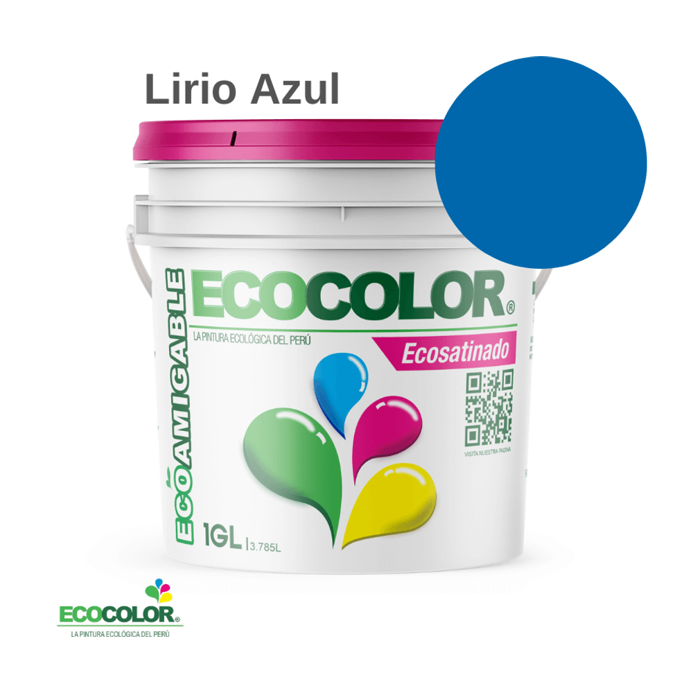 Pintura Ecológica ECOSATINADO 1 Galón Lirio Azul