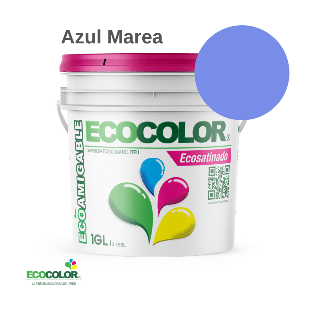 Pintura Ecológica ECOSATINADO 1 Galón Azul Marea