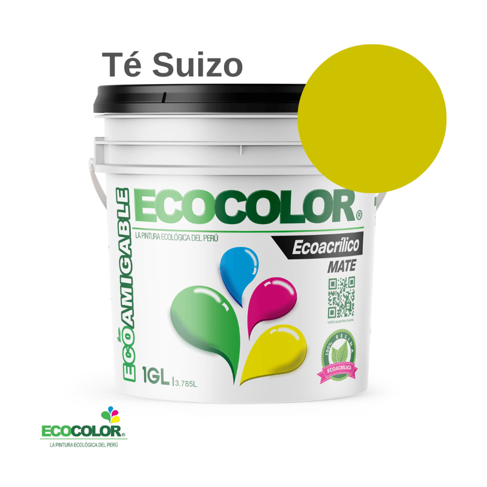 Pintura Ecológica ECOACRILICO MATE 1 Galón Té Suizo