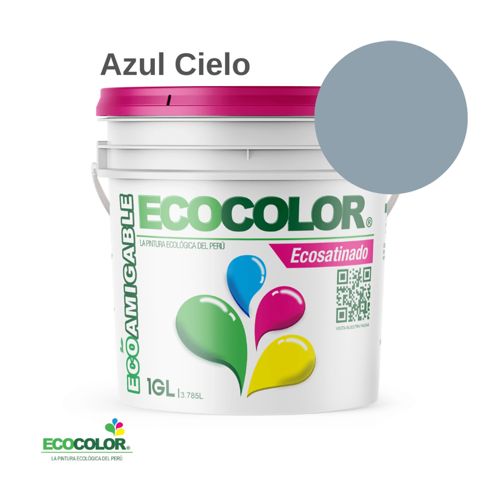 Pintura Ecológica ECOSATINADO 1 Galón Azul Cielo