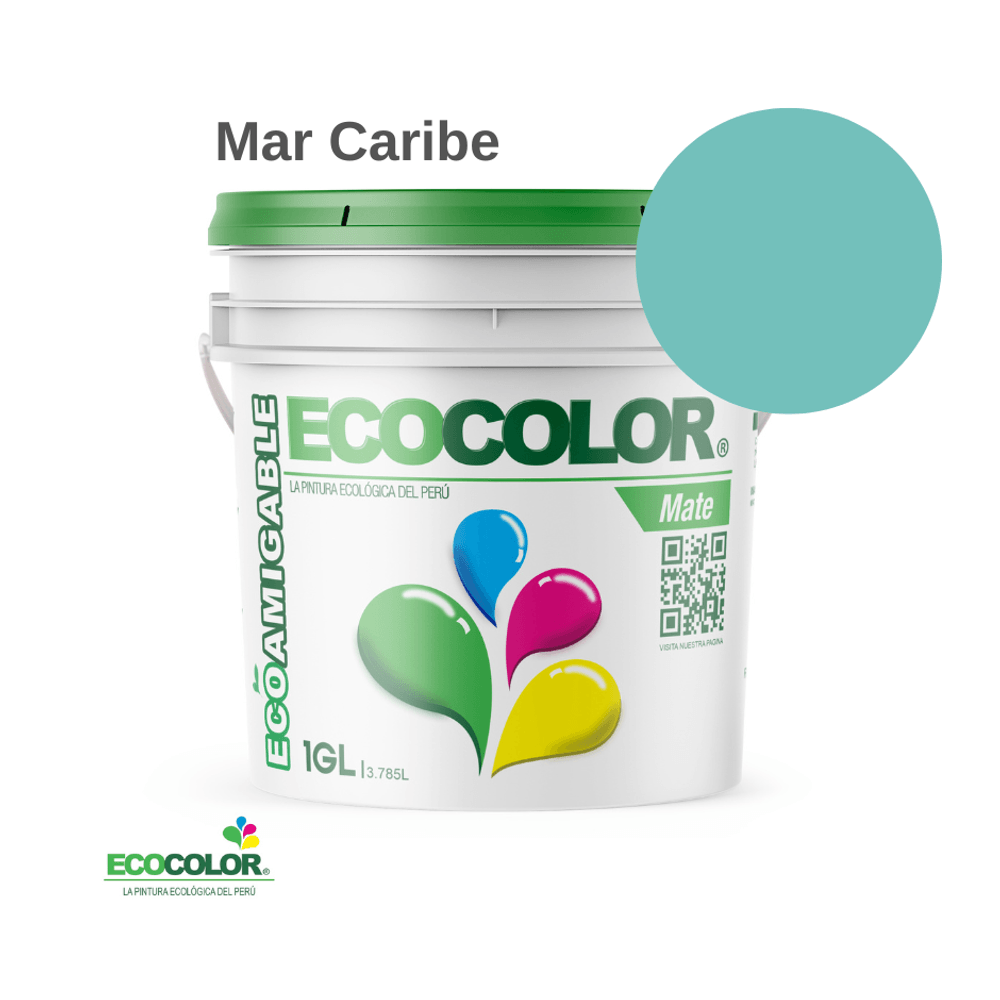 Pintura Ecológica MATE 1 Galón Mar Caribe