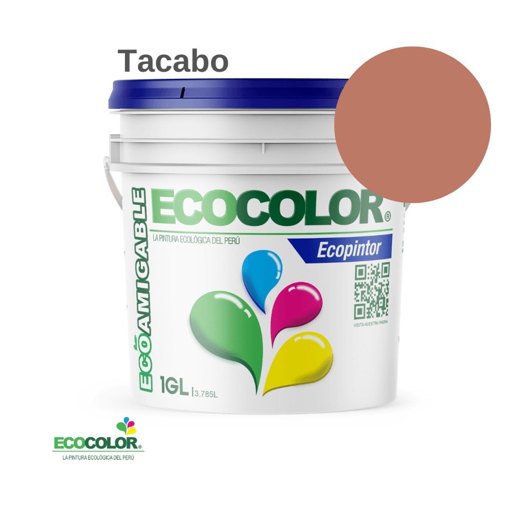Pintura Ecológica ECOPINTOR 1 Galón Tabaco