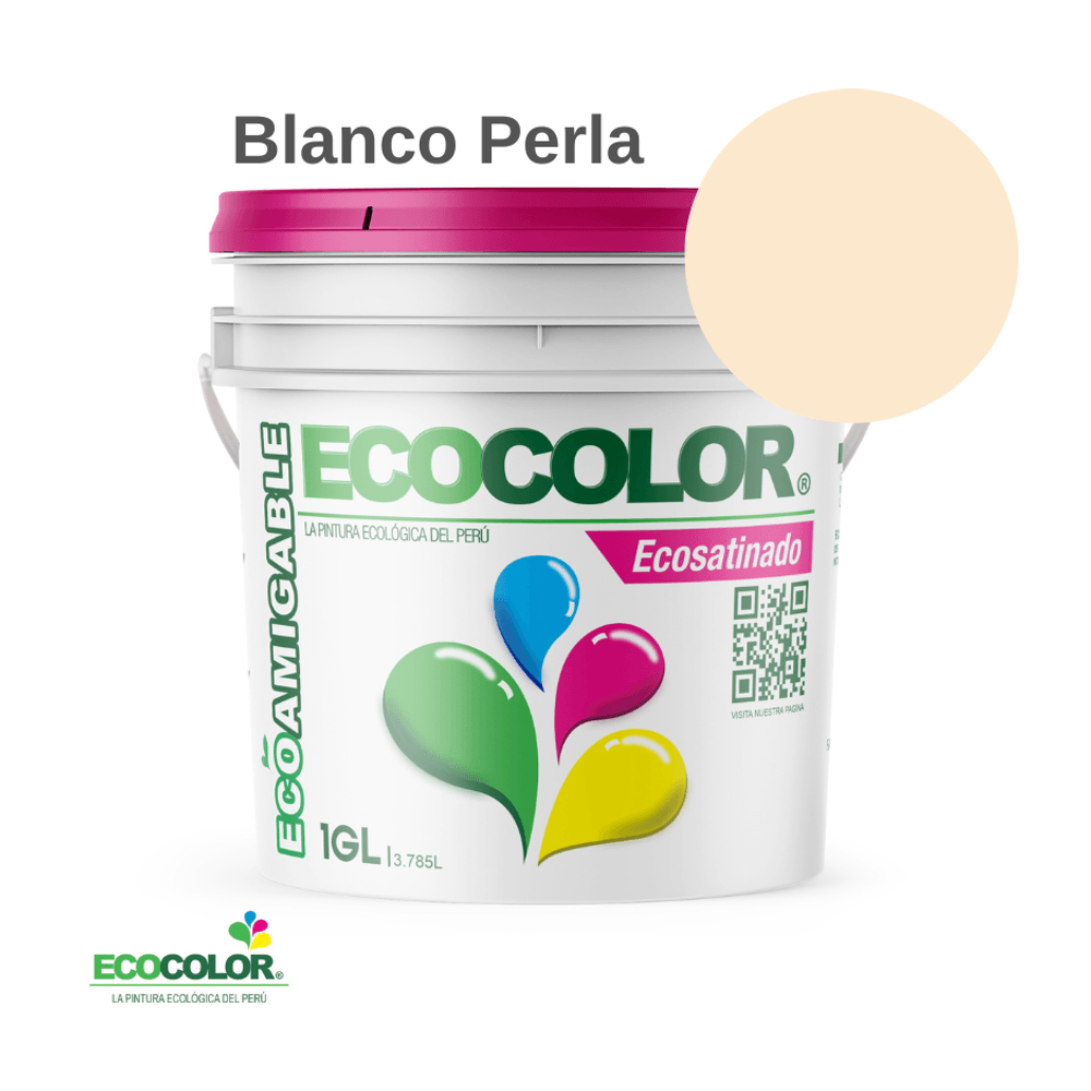 Pintura Ecológica ECOSATINADO 1 Galón Blanco Perla