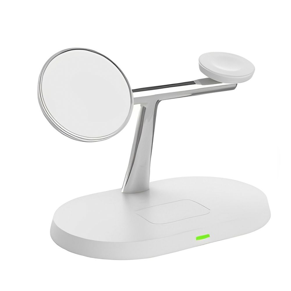 Cargador Inalámbrico 3 en 1 de 15W para IPhone | Blanco